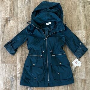 Calvin Klein Navy Blue Raincoat New with Tags